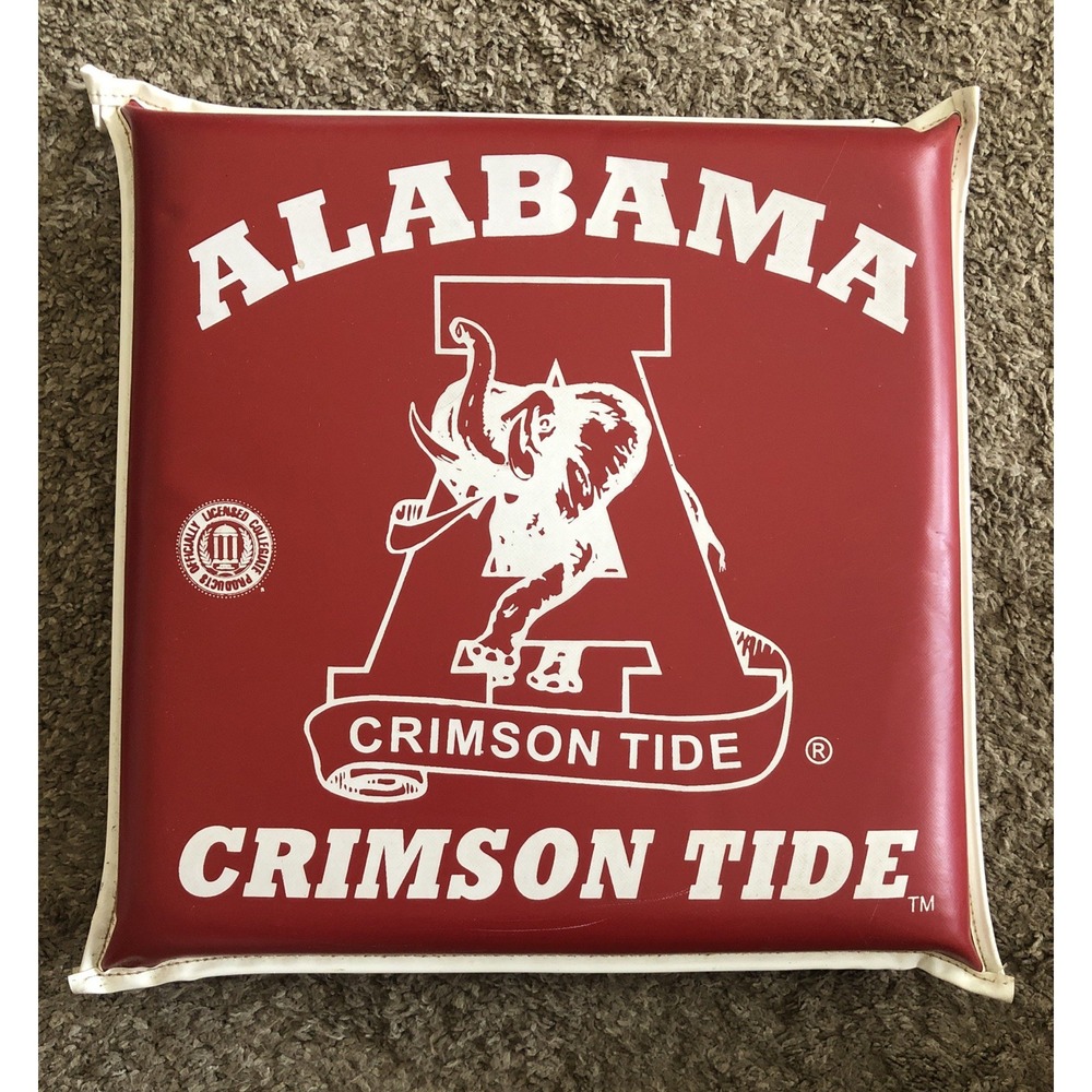 Vintage University of Alabama Stadium Seat Cushion Elephant Logo/Roll Tide Rare
